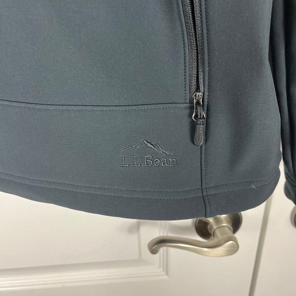 LL Bean Pathfinder Softshell Jacket Men's Large Black NWT Outerwear Coat - Picture 5 of 6